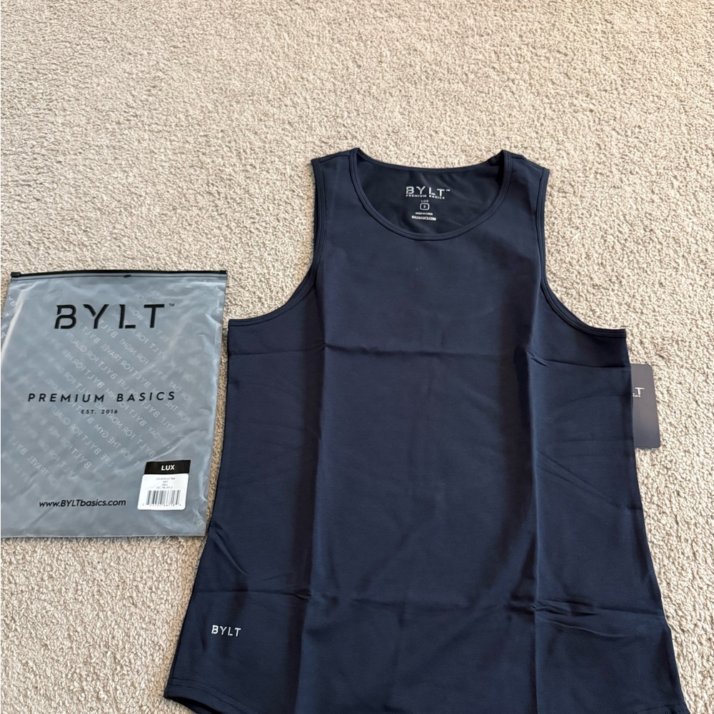 BYLT Basics Navy Tank Top